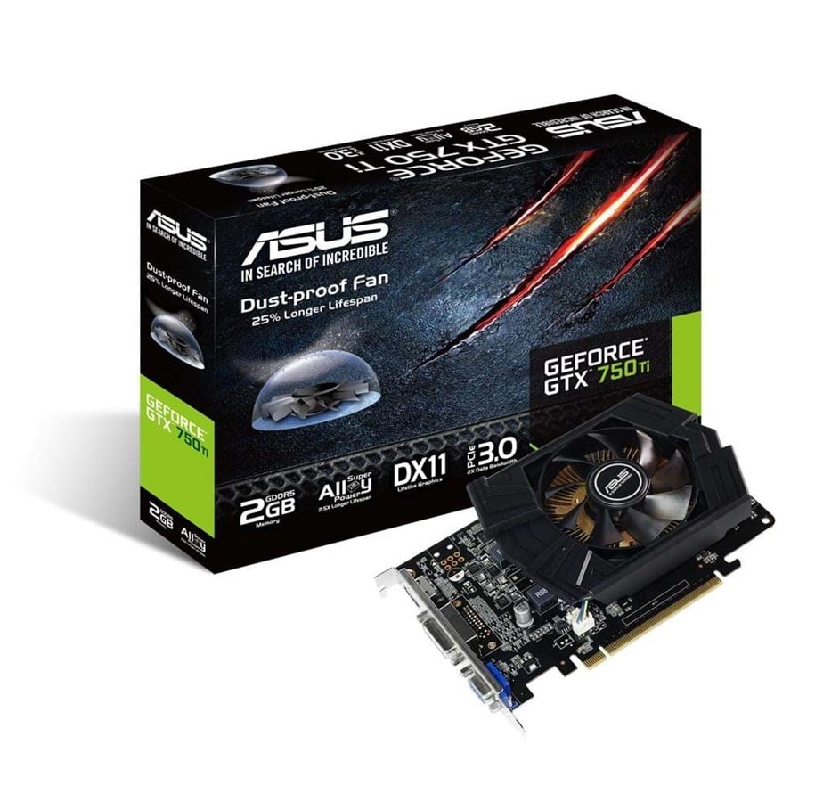 Grafikkort - ASUS GeForce GTX 750 Ti - 2GB GDDR5 RAM - Grafikkort - 90YV05J3-M0NA00