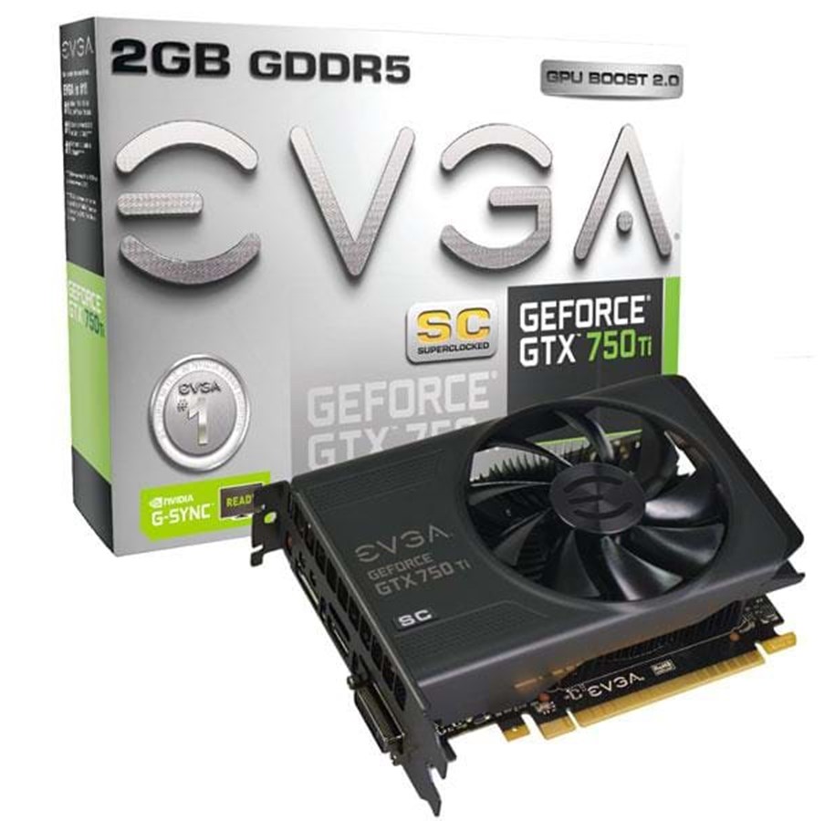 Grafikkort - EVGA GeForce GTX 750 Ti - 2GB GDDR5 RAM - Grafikkort - 02G-P4-3753-KR
