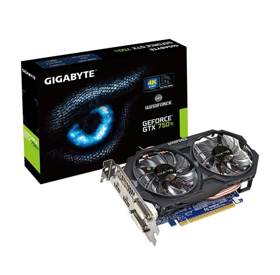 Grafikkort - GIGABYTE GeForce GTX 750 Ti - 2GB GDDR5 RAM - Grafikkort - GV-N75TOC-2GI