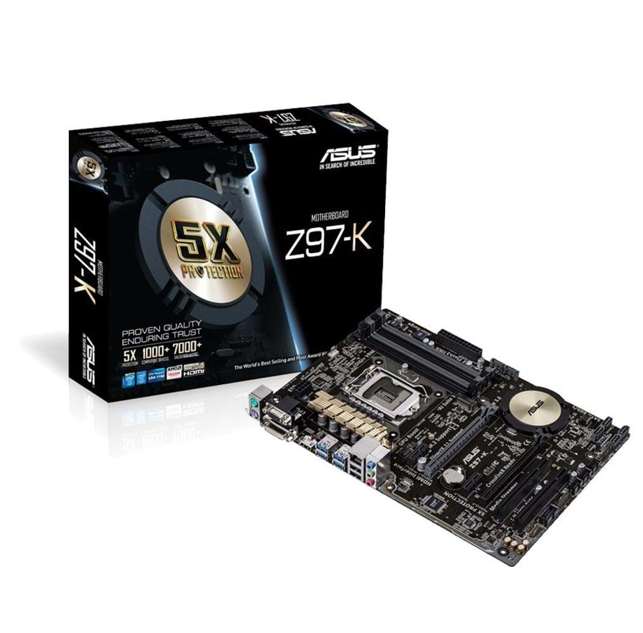 Bundkort - ASUS Z97-K Bundkort - Intel Z97 Express - Intel LGA1150 socket - DDR3 RAM - ATX - 90MB0IP0-M0EAY0