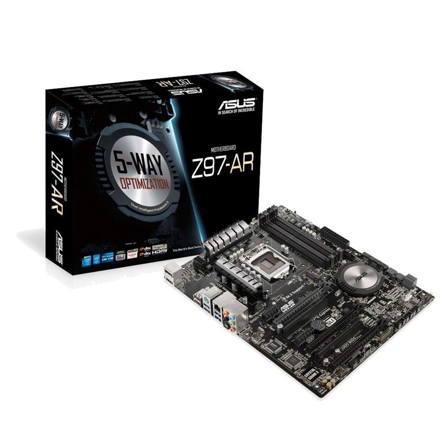 Bundkort - ASUS Z97-AR (Black Edition) Bundkort - Intel Z97 Express - Intel LGA1150 socket - DDR3 RAM - ATX - 90MB0JL0-M0EAY0