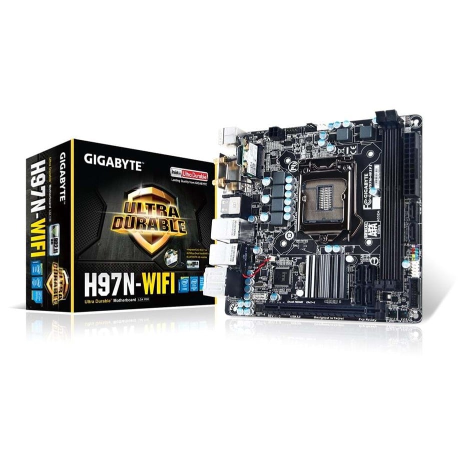 Bundkort - GIGABYTE GA-H97N-WIFI Bundkort - Intel H97 Express - Intel LGA1150 socket - DDR3 RAM - Mini-ITX - GA-H97N-WIFI