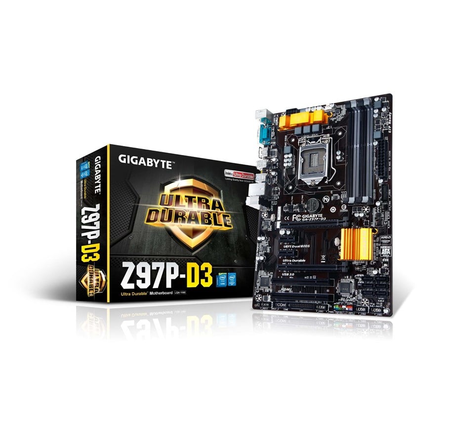 Bundkort - GIGABYTE GA-Z97P-D3 Bundkort - Intel Z97 Express - Intel LGA1150 - DDR3 RAM - ATX - GA-Z97P-D3