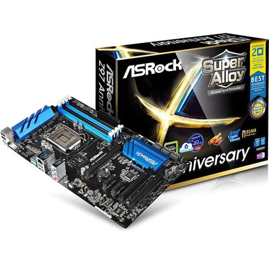 Bundkort - ASRock Z97 Anniversary Bundkort - Intel Z97 Express - Intel LGA1150 socket - DDR3 RAM - ATX - Z97 Anniversary