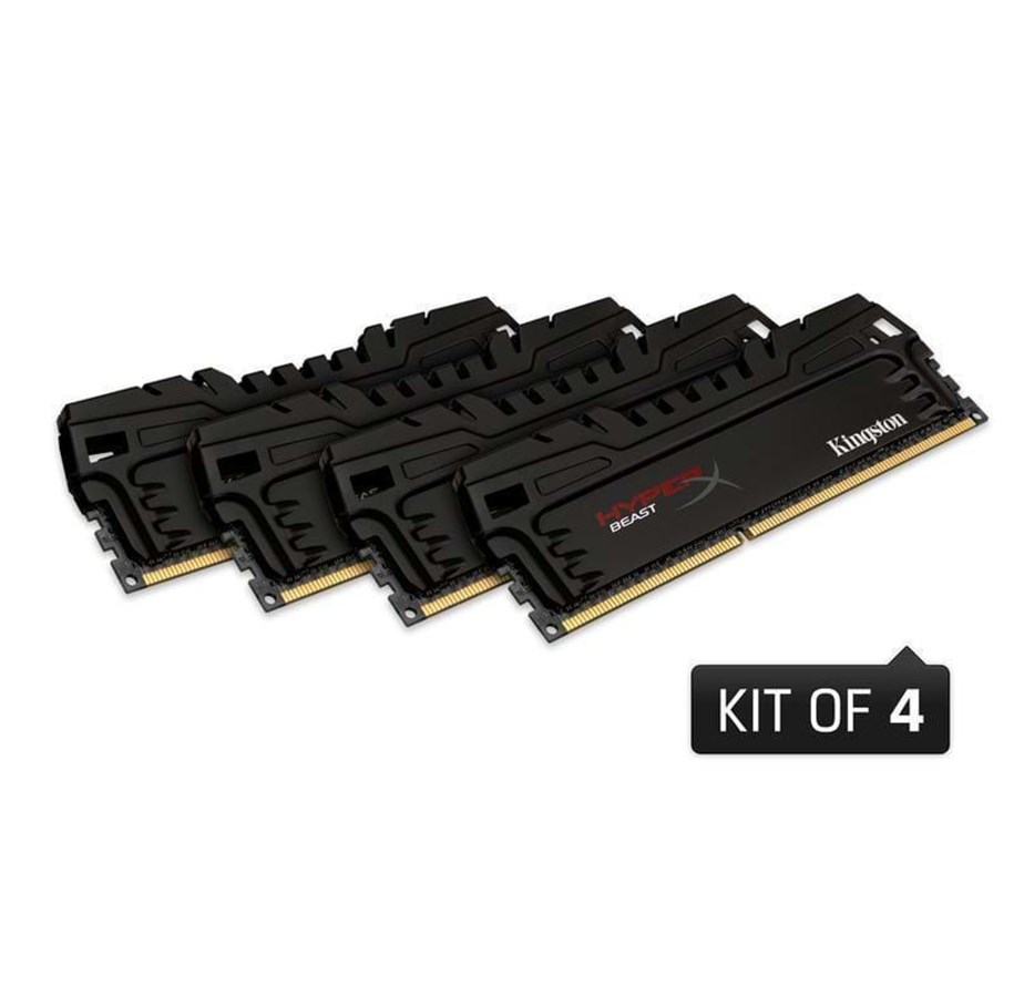 RAM - Kingston HyperX Beast DDR3-2400 C11 QC - 32GB - HX324C11T3K4/32