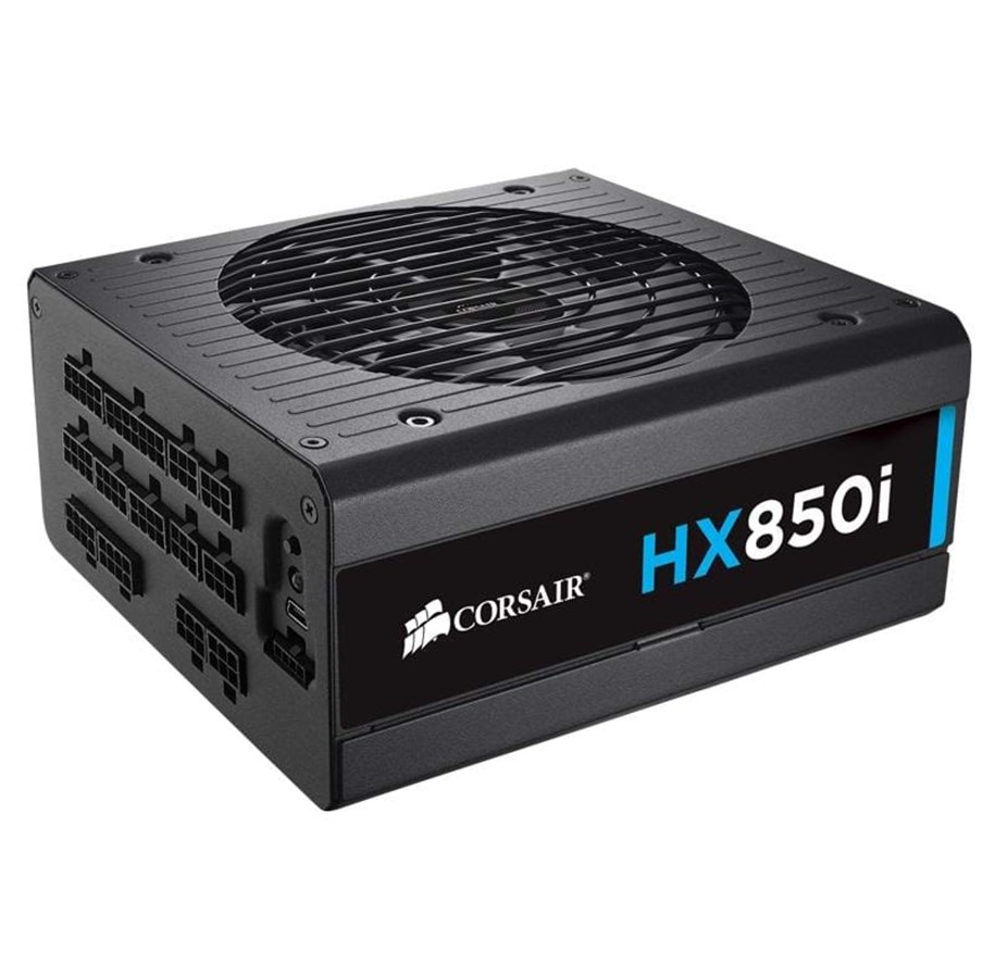 Strømforsyning - Corsair HX850i Strømforsyning - 850 Watt - 140 mm - ATX - 80 Plus Platinum certified - CP-9020073-EU