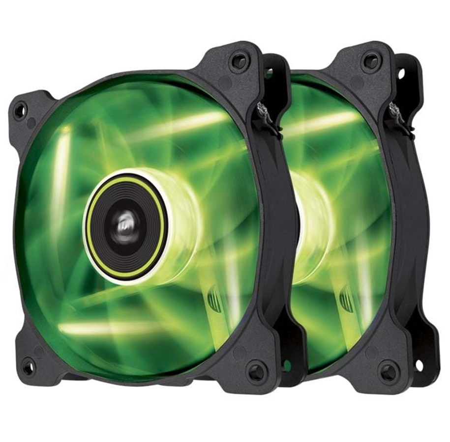 Kabinet Køler - Corsair SP120 LED TP - Green - Kabinet køler - 120mm - Sort med grønt LED lys - 26 dBA - CO-9050032-WW