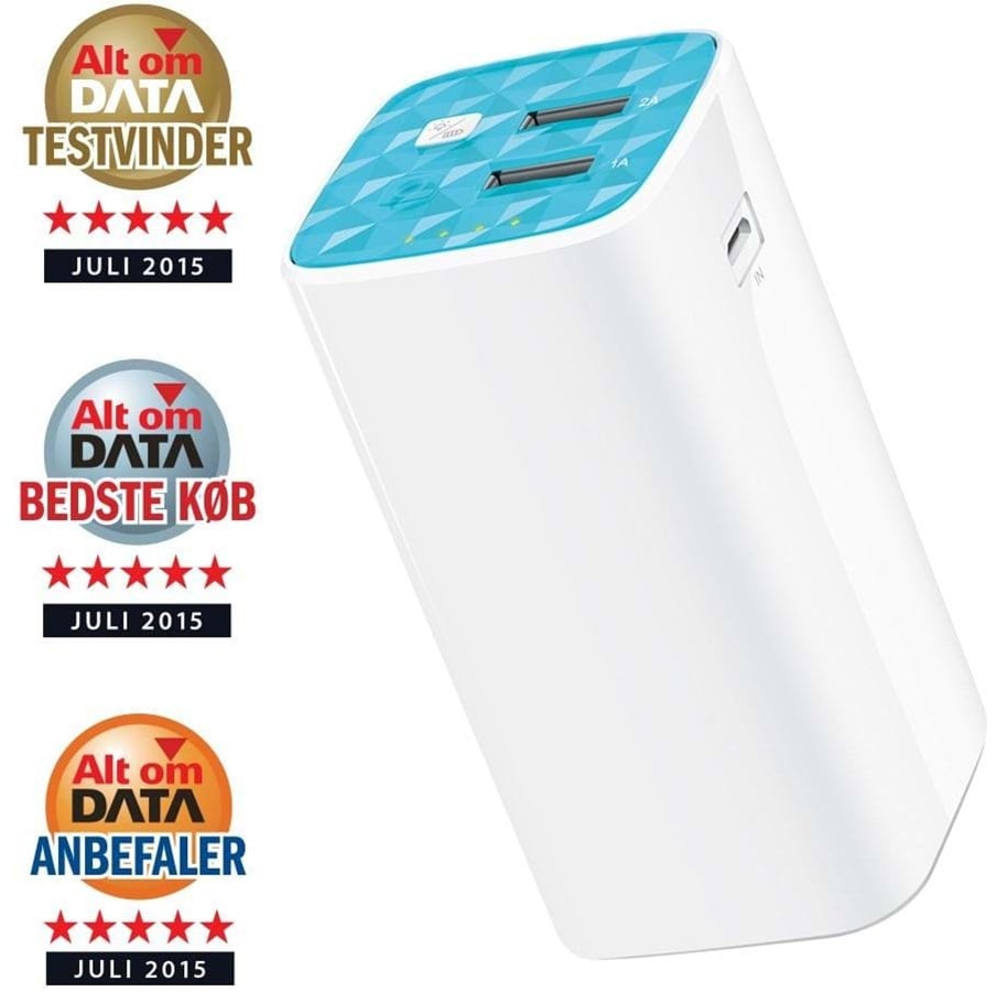 Powerbank - TP-Link TL-PB10400 Powerbank - Hvid - 10400 mAh - TL-PB10400