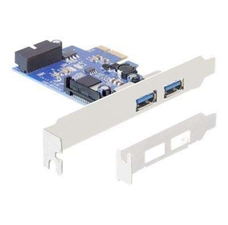 Controller - DeLOCK PCI Express Card > 2 x external USB 3.0 + 1 x internal 19 pin USB 3.0 - 89315