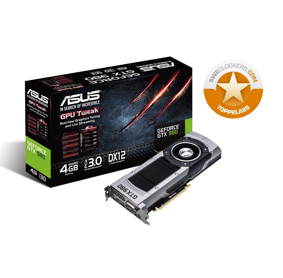 Grafikkort - ASUS GeForce GTX 980 - 4GB GDDR5 RAM - Grafikkort - 90YV07H0-U0NA00
