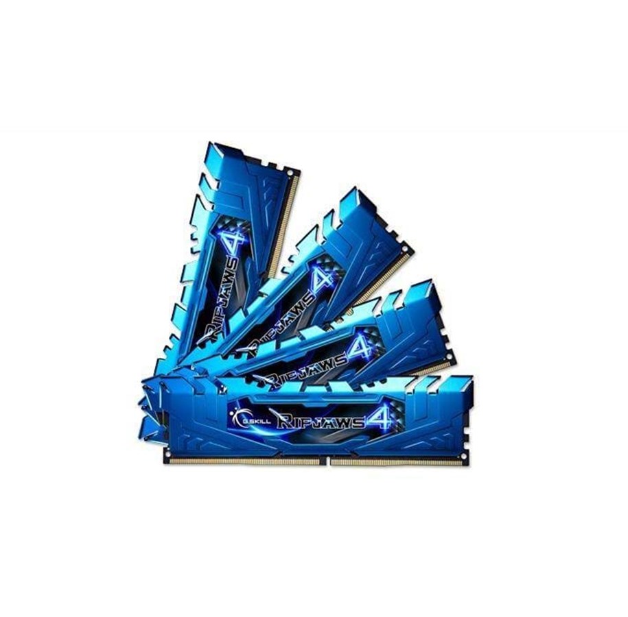 RAM - G.Skill Ripjaws 4 DDR4-2400 - 16GB - CL15 - Quad Channel (4 pcs) - Intel XMP - Blå - F4-2400C15Q-16GRB