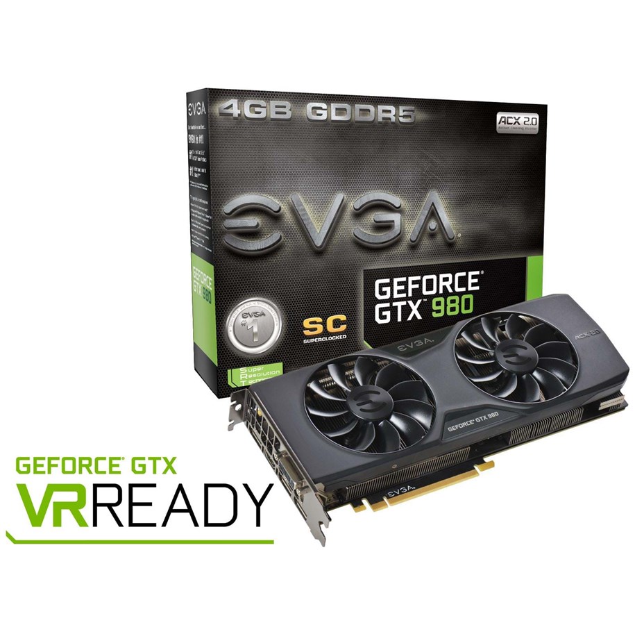 Grafikkort - EVGA GeForce GTX 980 Superclocked ACX 2.0 - 4GB GDDR5 RAM - Grafikkort - 04G-P4-2983-KR