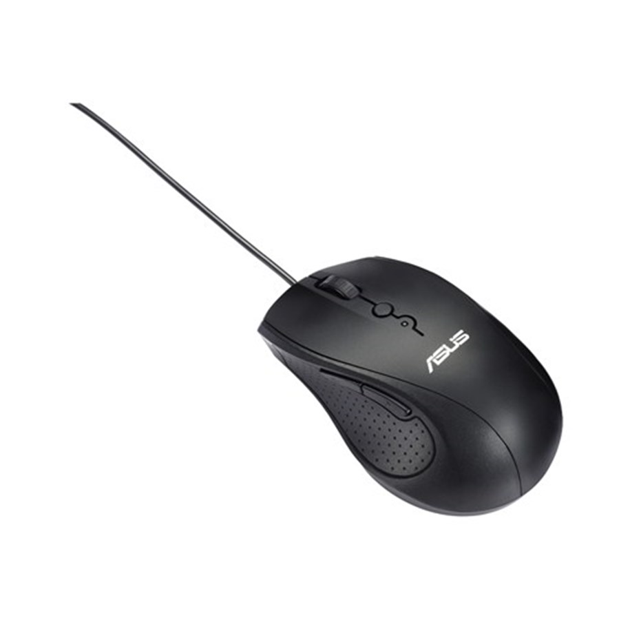 Mus - ASUS UT415 - Wired Mouse - Black - Mus - Optisk - 5 knapper - Sort - 90XB01K0-BMU000