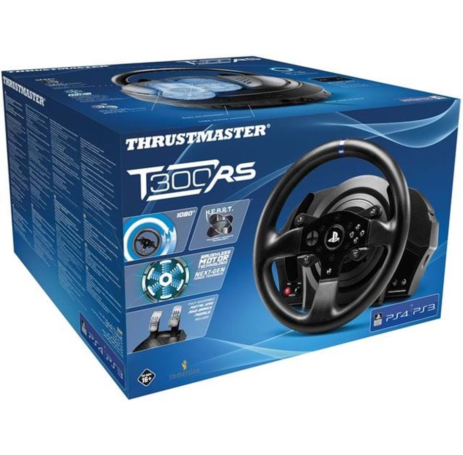 Spil tilbehør - Thrustmaster T300 RS - Wired Steering wheel & Pedal set - Sony PlayStation 4 - 4160604