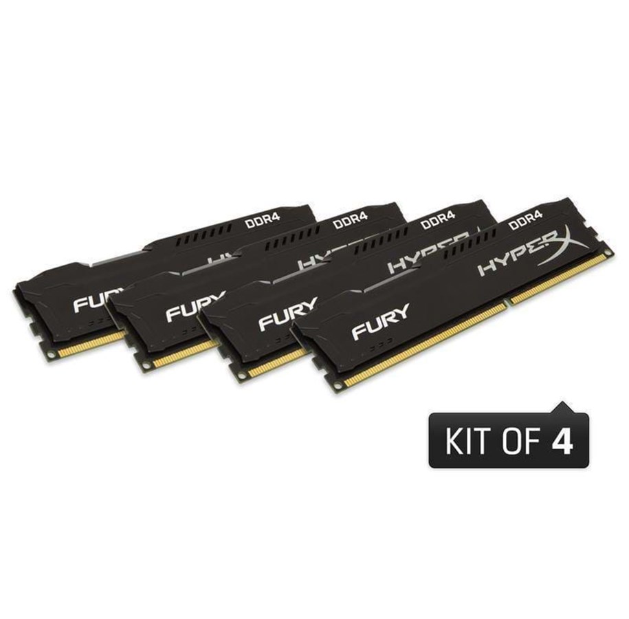 RAM - Kingston HyperX Fury DDR4-2666 BK C15 QC - 32GB - HX426C15FBK4/32