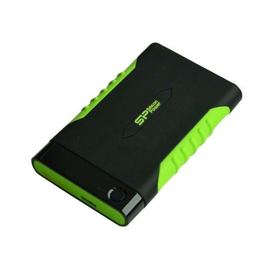 Harddisk - Ekstern - Silicon Power Armor A15 Green - 1TB - Ekstern Harddisk - Sort - SP010TBPHDA15S3K