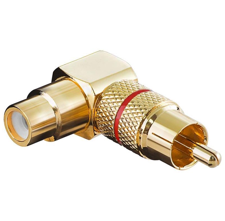 Audio kabel - Pro Audio adapter RCA 90° - Red - 4040849115912