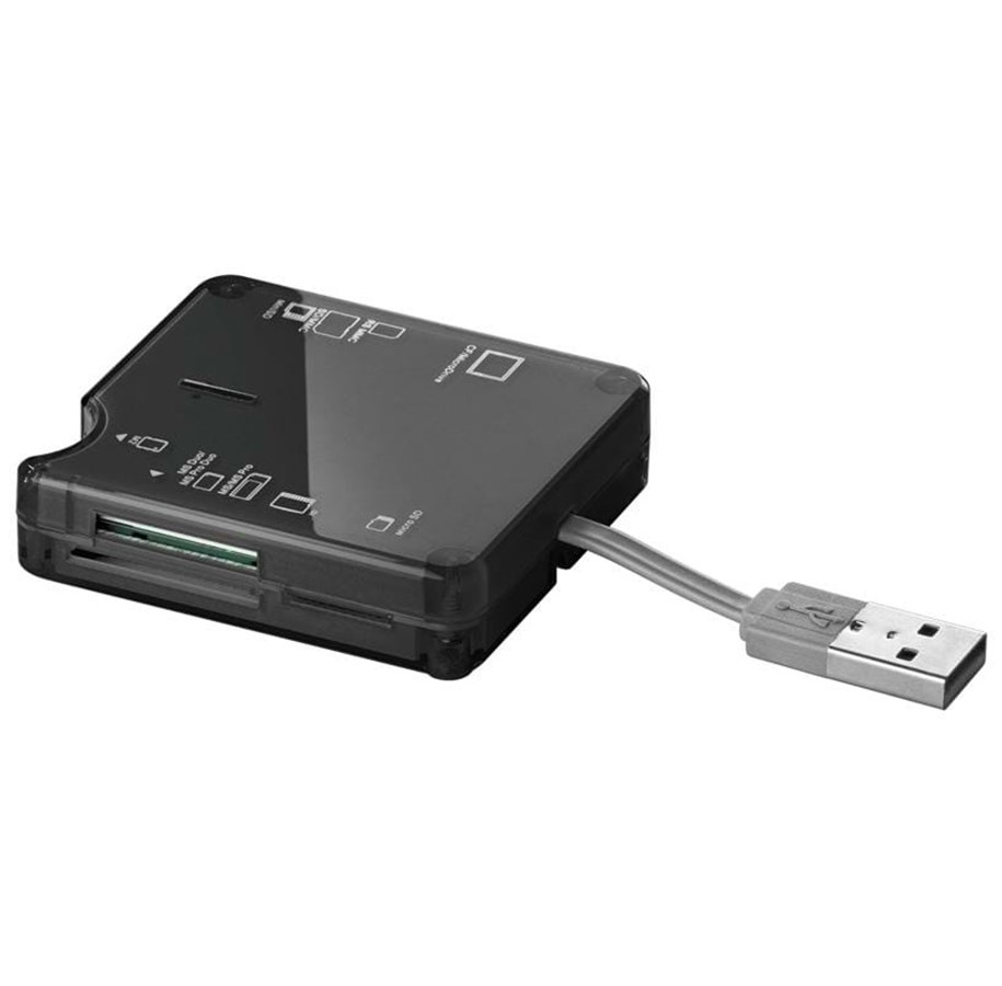 Hukommelseskort - adapter og kortlæser - Pro Card Reader USB All-In-One - Black - 4040849956744