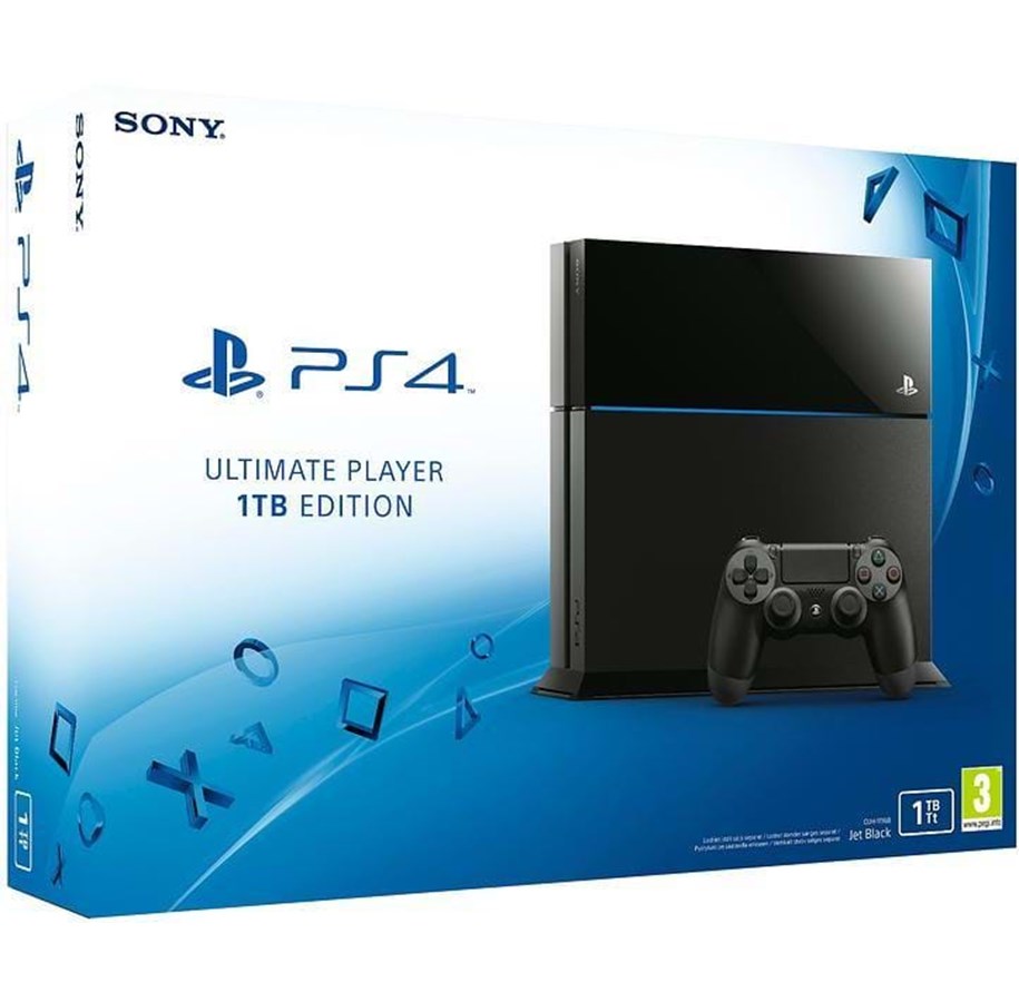 Spillekonsol - Sony PlayStation 4 Black - 1TB - 0711719859932