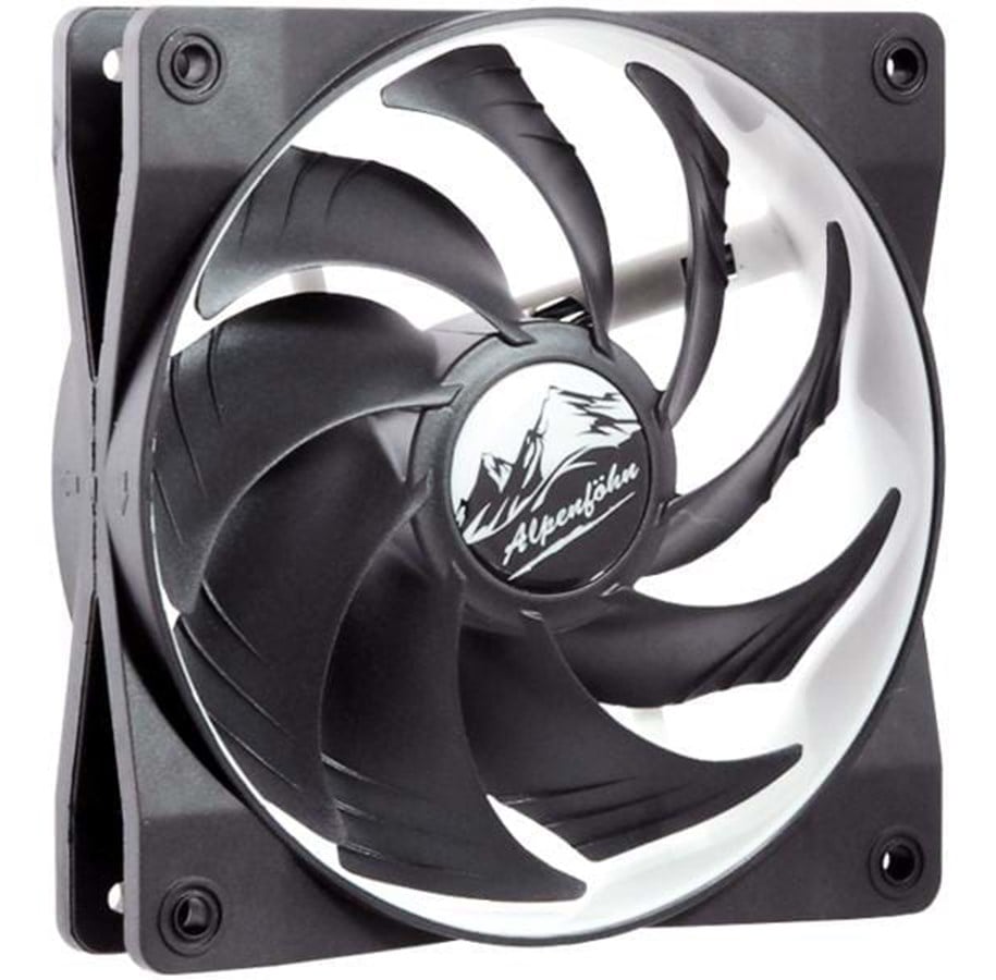 Kabinet Køler - Alpenföhn Fan WingBoost 2 White - Kabinet køler - 120mm - Sort - 18 dBA - 84000000109