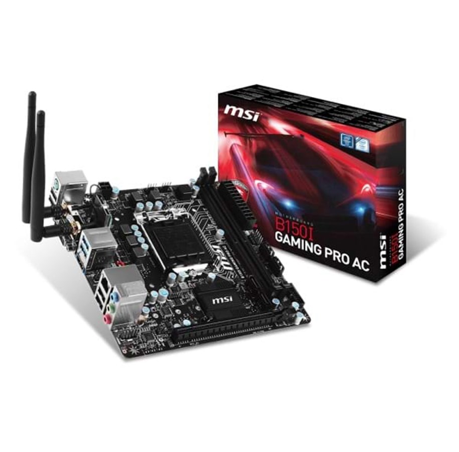 Bundkort - MSI B150I GAMING PRO AC Bundkort - Intel B150 Express - Intel LGA1151 socket - DDR4 RAM - Mini-ITX - B150I GAMING PRO AC