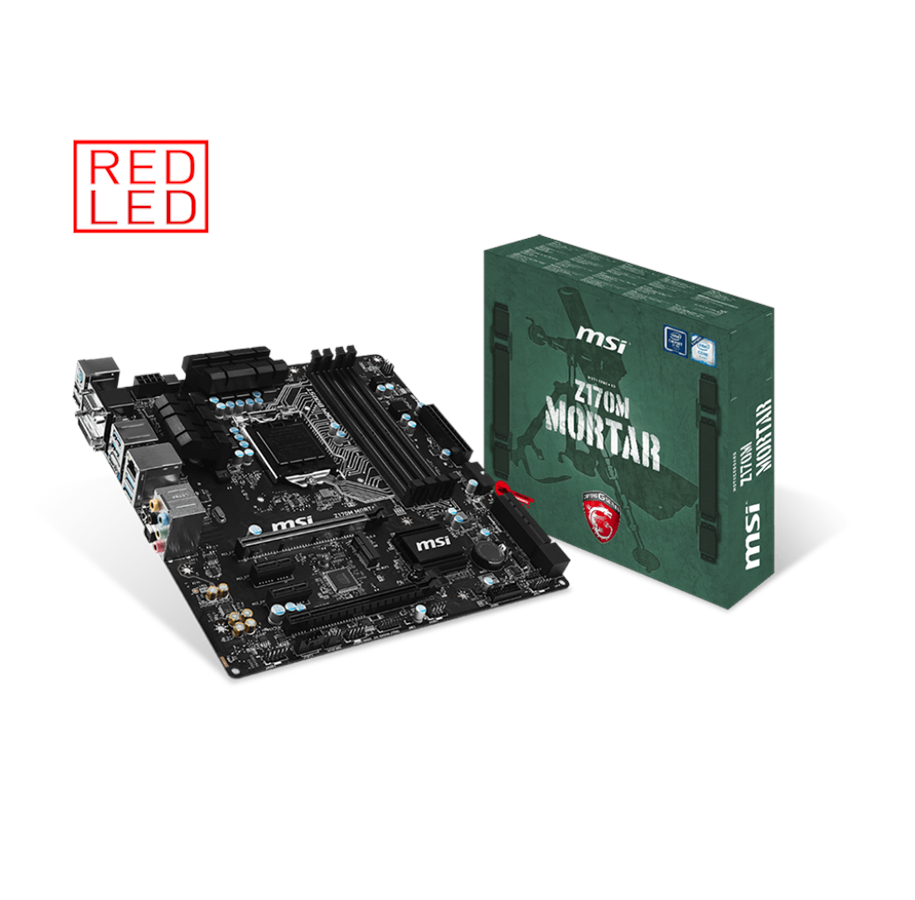 Bundkort - MSI Z170M MORTAR Bundkort - Intel Z170 - Intel LGA1151 - DDR4 RAM - Micro-ATX - Z170M MORTAR