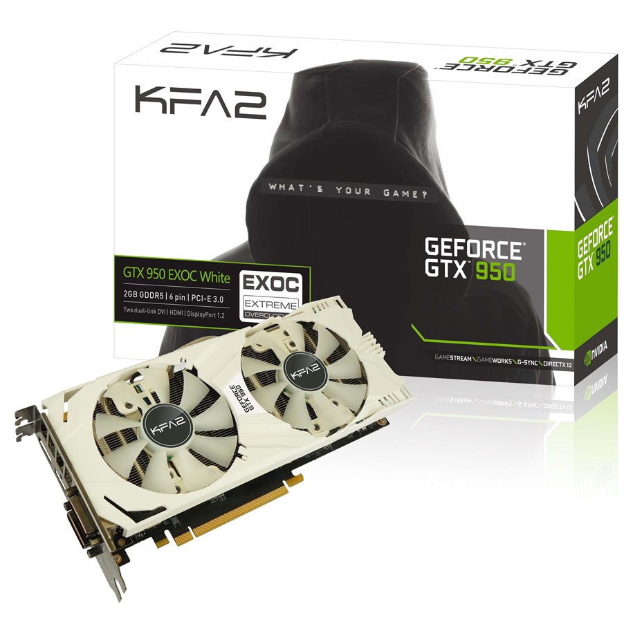 Grafikkort - KFA2 GeForce GTX 950 - 2GB GDDR5 RAM - Grafikkort - 95NPH8DVE8EW