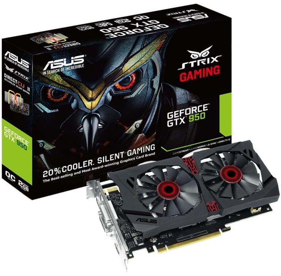 Grafikkort - ASUS GeForce GTX 950 - 2GB GDDR5 RAM - Grafikkort - 90YV08V0-M0NA00