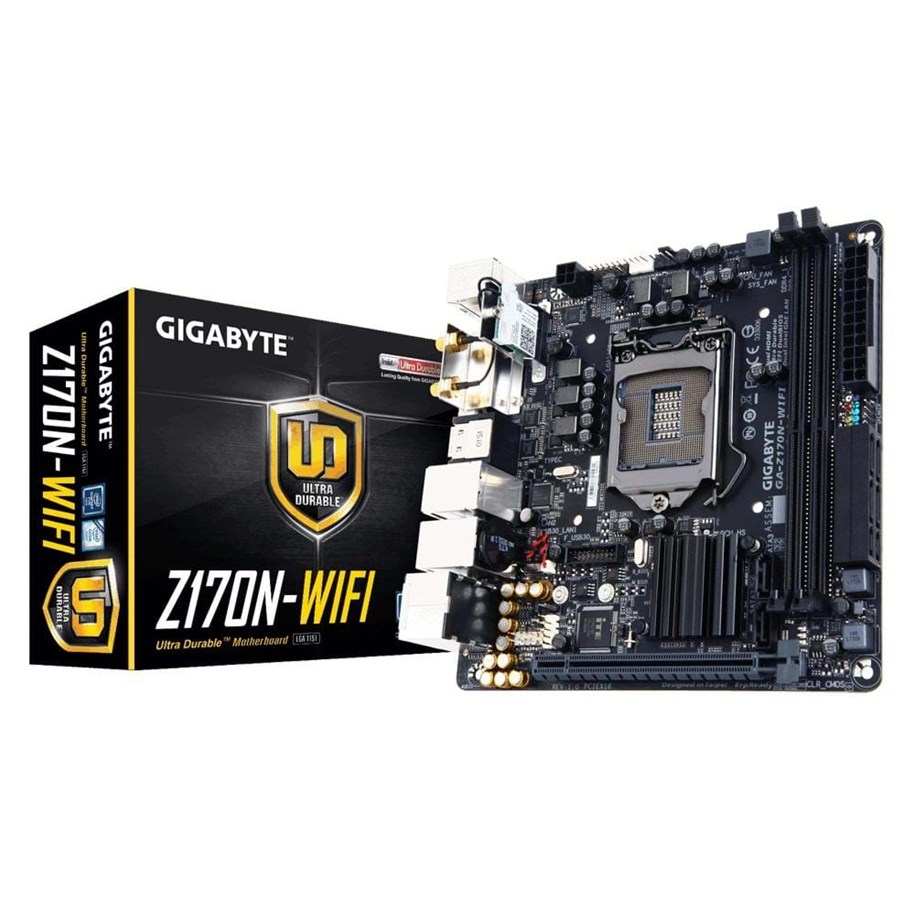 Bundkort - GIGABYTE GA-Z170N-WIFI Bundkort - Intel Z170 - Intel LGA1151 - DDR4 RAM - Mini-ITX - GA-Z170N-WIFI