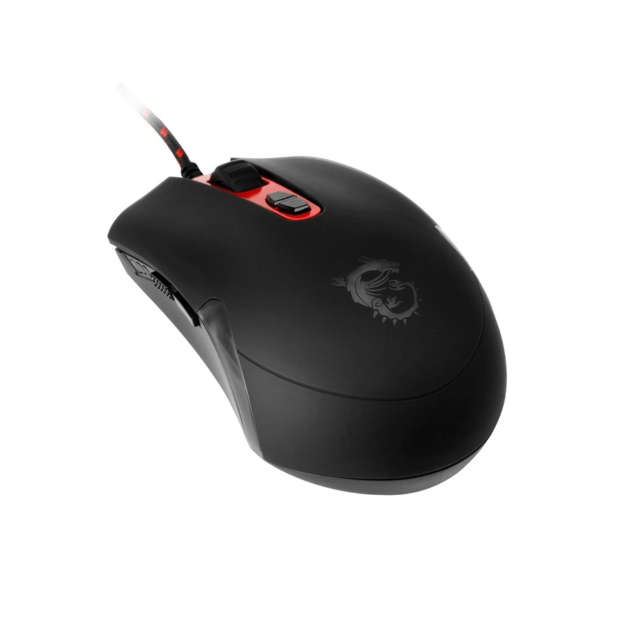 Mus - MSI GAMING Mouse - Interceptor DS100 - Gaming Mus - Laser - 7 knapper - Rød - S12-0401130-EB5