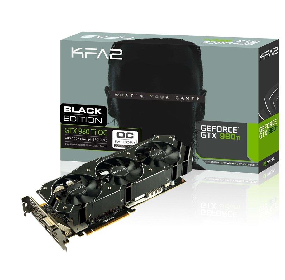 Grafikkort - KFA2 GeForce GTX 980 Ti Black - 6GB GDDR5 RAM - Grafikkort - 98IRH5DHH2CG