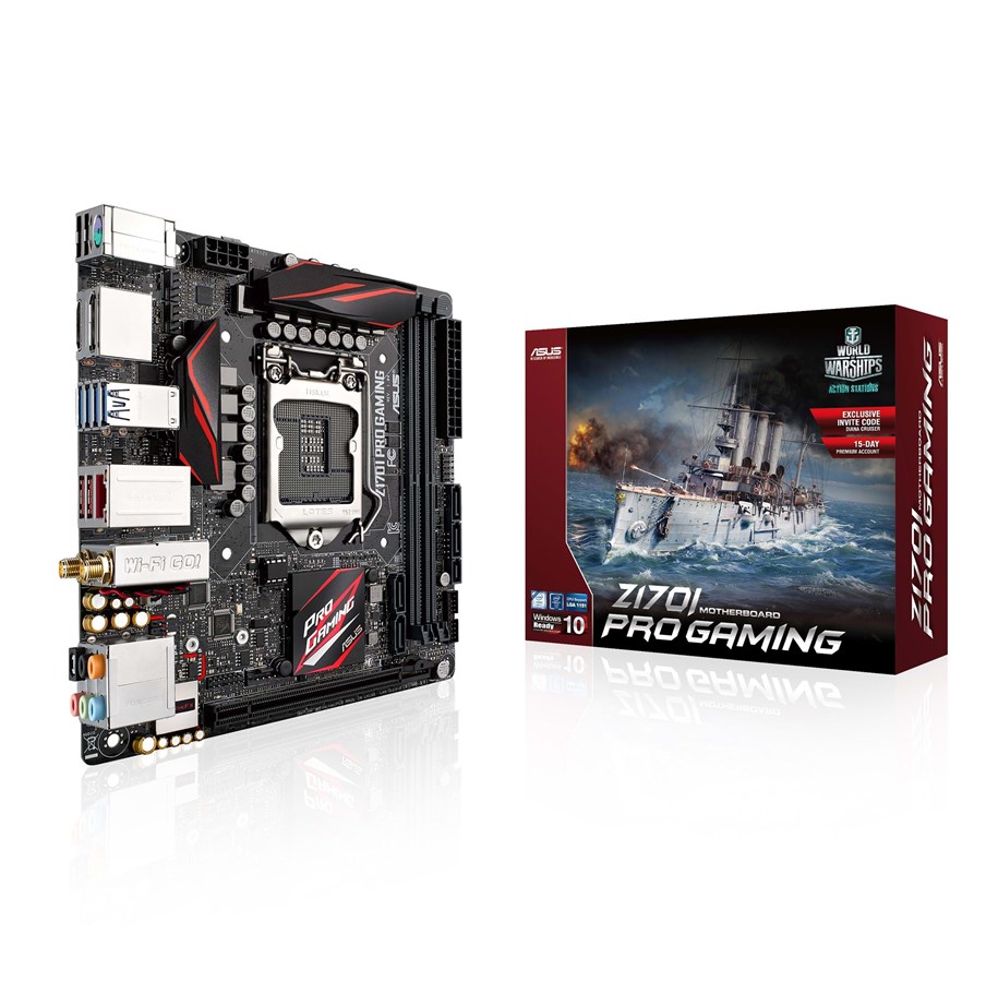 Bundkort - ASUS Z170I PRO GAMING Bundkort - Intel Z170 - Intel LGA1151 socket - DDR4 RAM - ATX - 90MB0MQ0-M0EAY0