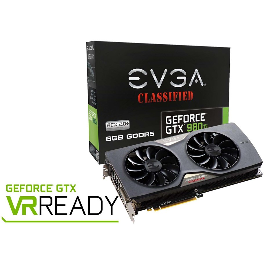 Grafikkort - EVGA GeForce GTX 980 Ti - 6GB GDDR5 RAM - Grafikkort - 06G-P4-4998-KR