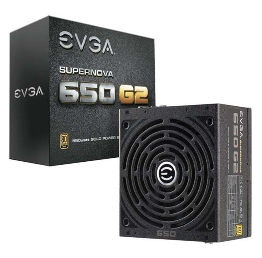 Strømforsyning - EVGA SuperNOVA 650 G2 Strømforsyning - 650 Watt - 140 mm - ATX - 80 Plus Gold certified - 220-G2-0650-Y2