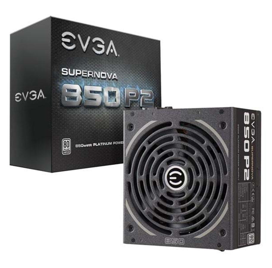 Strømforsyning - EVGA SuperNOVA 850 P2 Strømforsyning - 850 Watt - 140 mm - ATX - 80 Plus Platinum certified - 220-P2-0850-X2