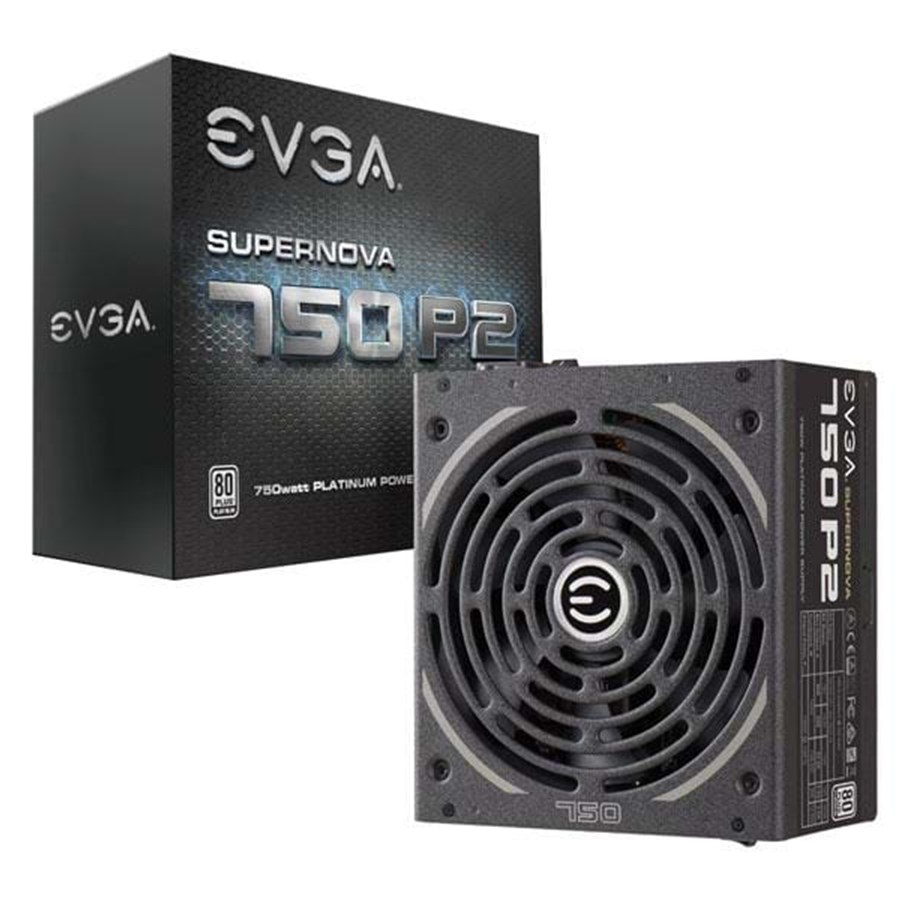 Strømforsyning - EVGA SuperNOVA 750 P2 Strømforsyning - 750 Watt - 140 mm - ATX - 80 Plus Platinum certified - 220-P2-0750-X2