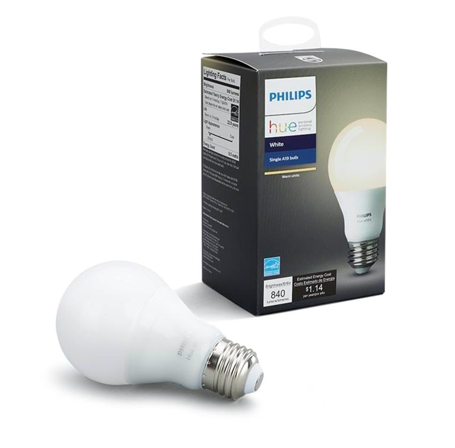 Smart Home - Philips Hue White LED E27 Pære - 929001137003