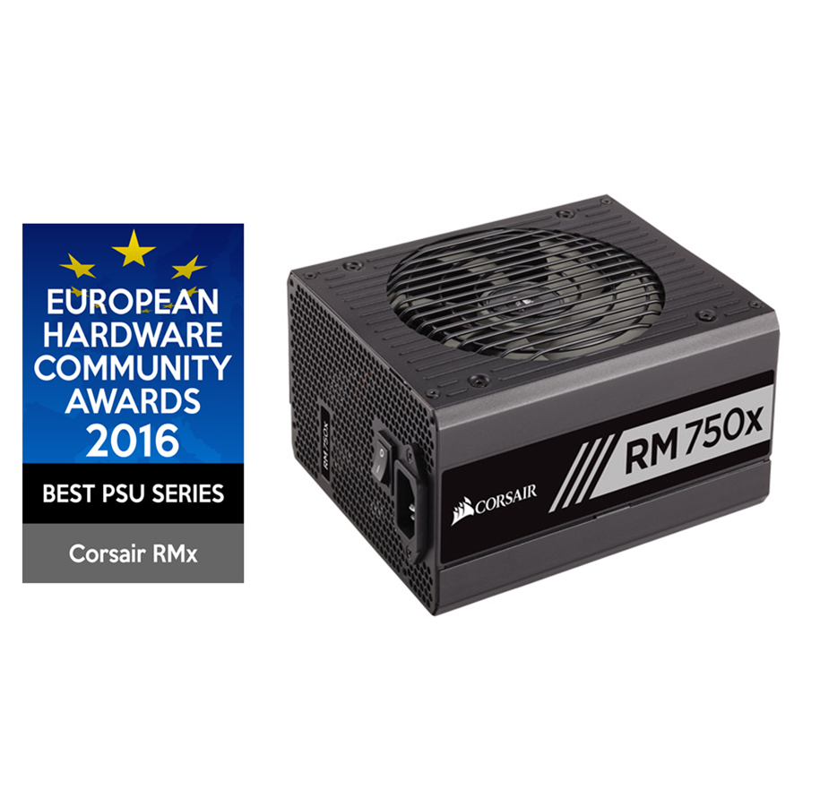 Strømforsyning - Corsair RM750x Strømforsyning - 750 Watt - 135 mm - ATX - 80 Plus Gold certified - CP-9020092-EU