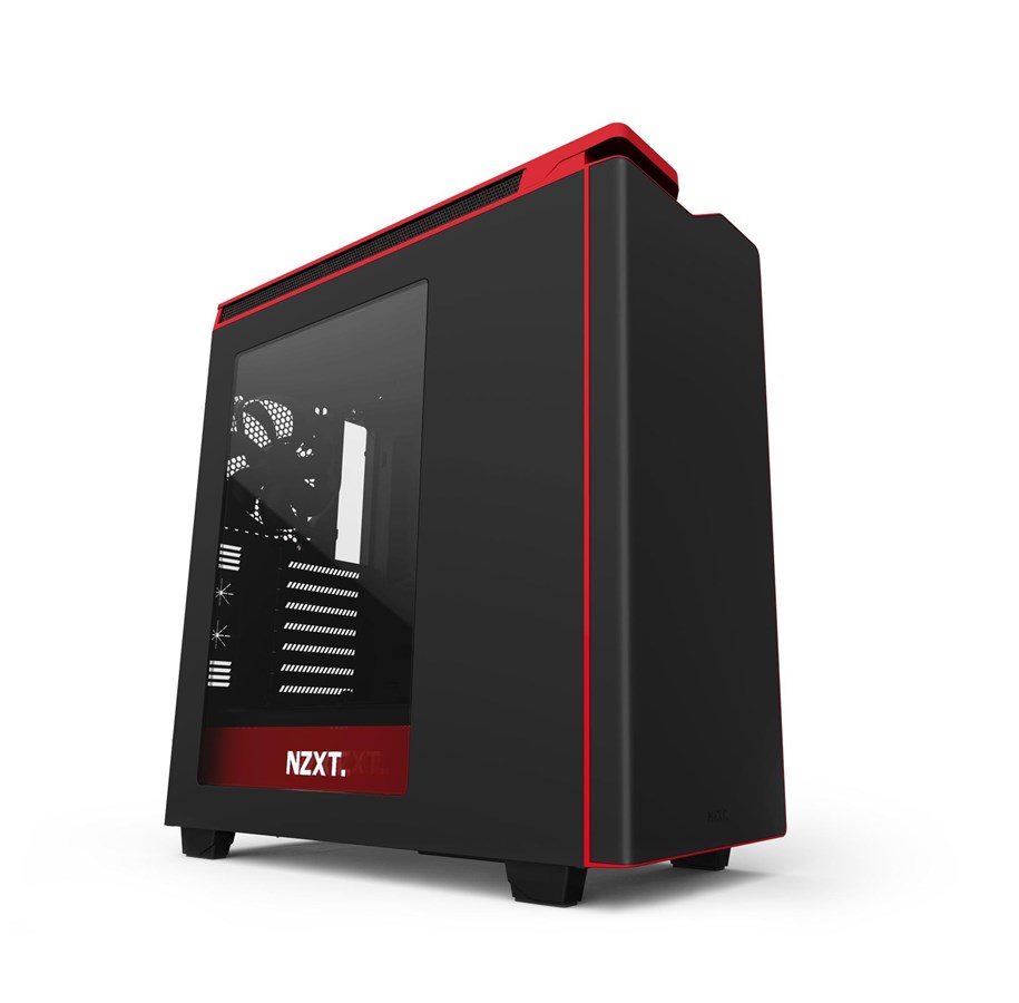 Kabinet - NZXT H440W Silent Ultra NE - Black/Red - Kabinet - Miditower - Sort - CA-H442W-M1