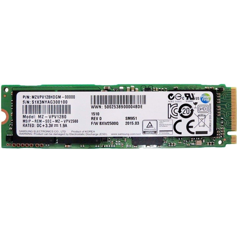 SSD - Samsung SM951 SSD M.2 2280 NVMe - 128GB - MZVPV128HDGM-00000