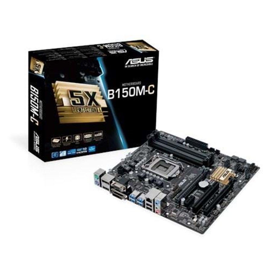 Bundkort - ASUS B150M-C Bundkort - Intel B150 Express - Intel LGA1151 - DDR4 RAM - Micro-ATX - 90MB0P00-M0EAY0