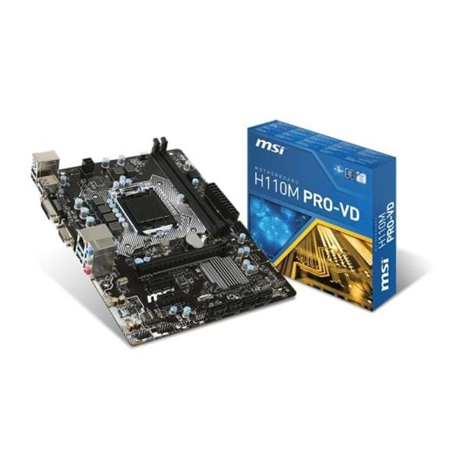 Bundkort - MSI H110M PRO-VD Bundkort - Intel H110 Express - Intel LGA1151 socket - DDR4 RAM - Micro-ATX - H110M PRO-VD