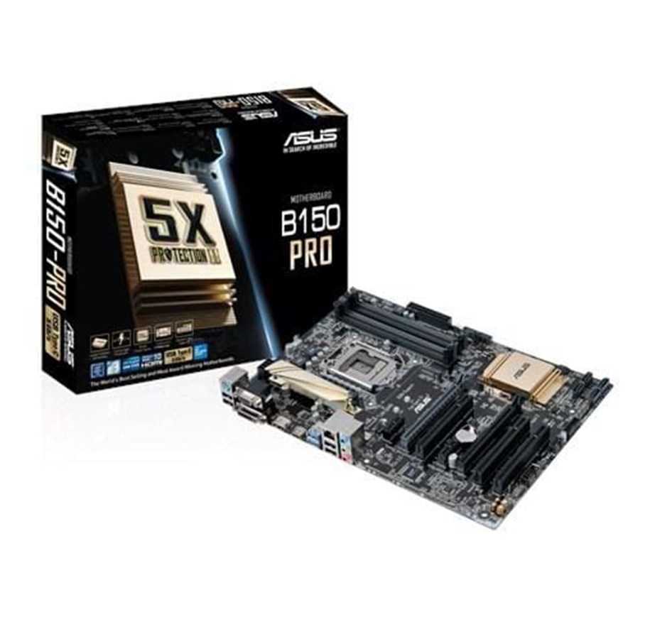 Bundkort - ASUS B150-PRO Bundkort - Intel B150 Express - Intel LGA1151 socket - DDR4 RAM - ATX - 90MB0PC0-M0EAY0
