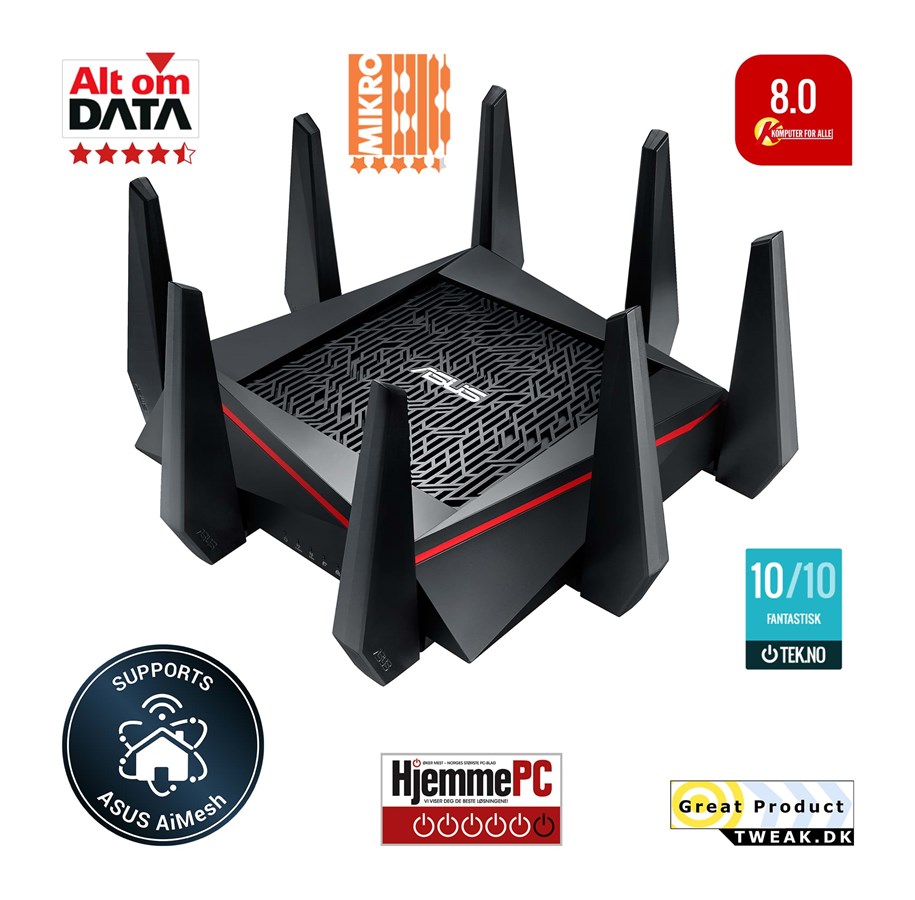 Router & firewall - ASUS RT-AC5300 Tri Band - Wireless router Wi-Fi 5 - 90IG0201-BM2G00