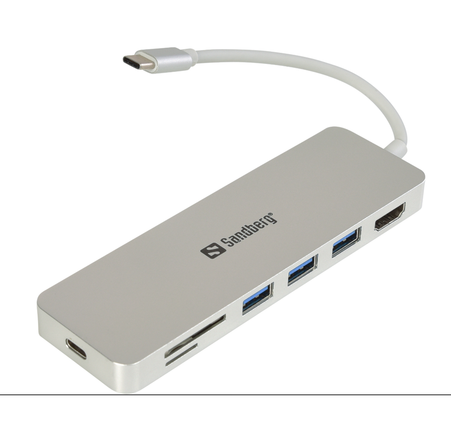 Dockingstation - Sandberg USB-C Dock HDMI+SD+USB+USB-C - 136-11