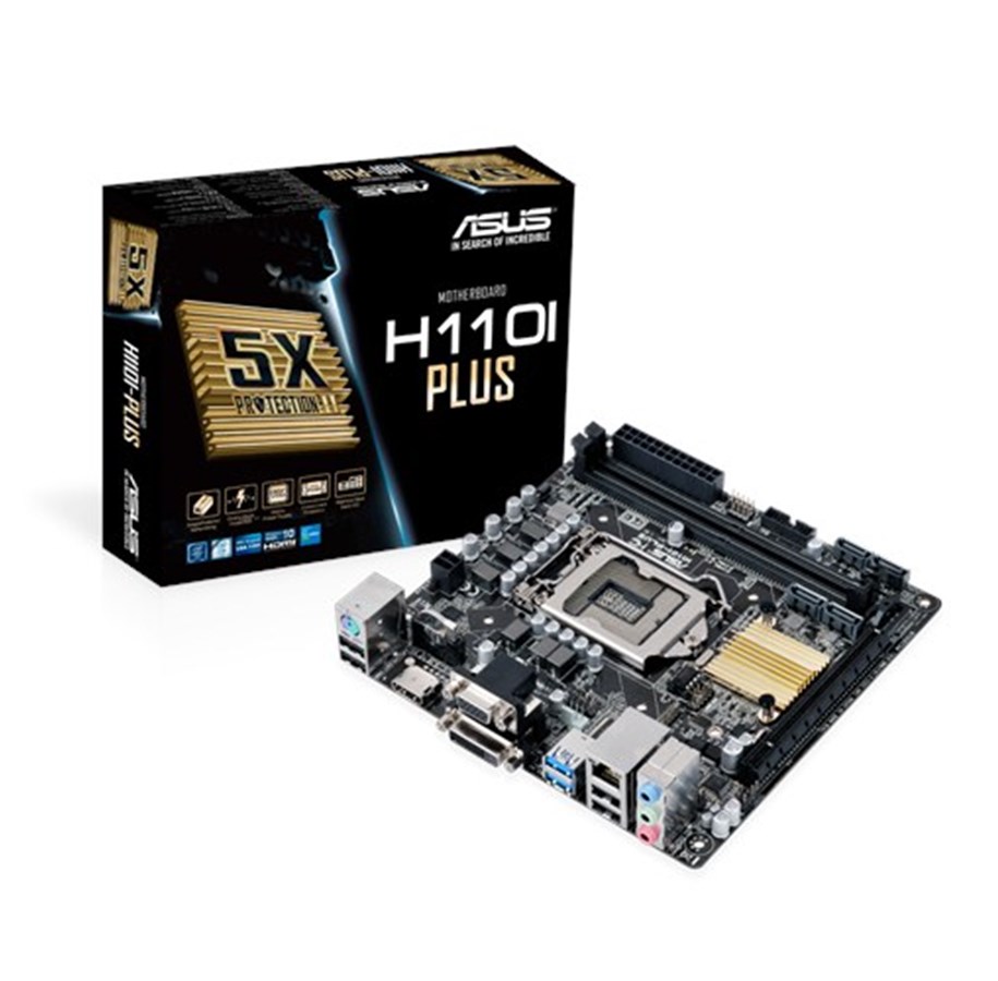 Bundkort - ASUS H110I-PLUS Bundkort - Intel H110 Express - Intel LGA1151 socket - DDR4 RAM - Mini-ITX - 90MB0PX0-M0EAY0
