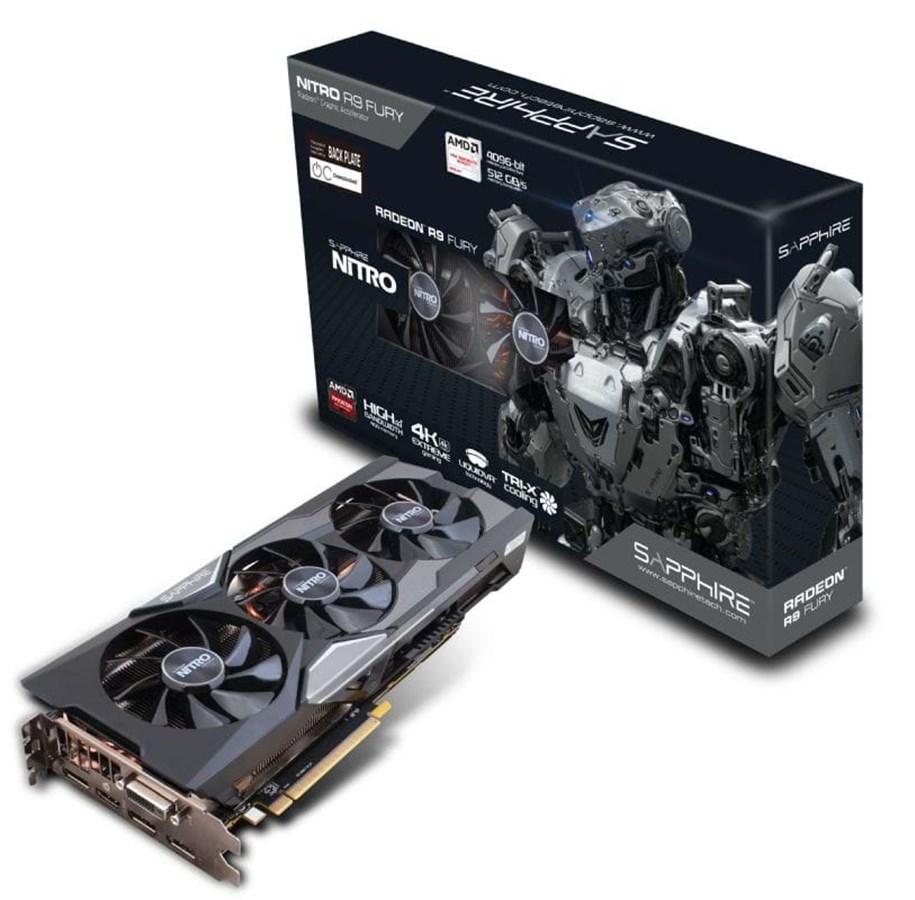 Grafikkort - Sapphire Radeon R9 Fury - 4GB HBM - Grafikkort - 11247-03-40G
