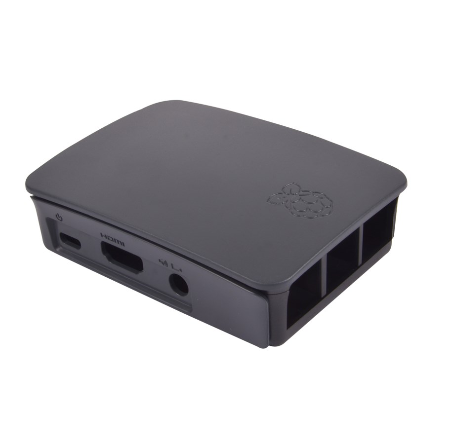 Kabinet - Raspberry Pi Official Case for Pi 3 - Black - Kabinet - Raspberry Pi - Sort - TZT 241 AAB-01