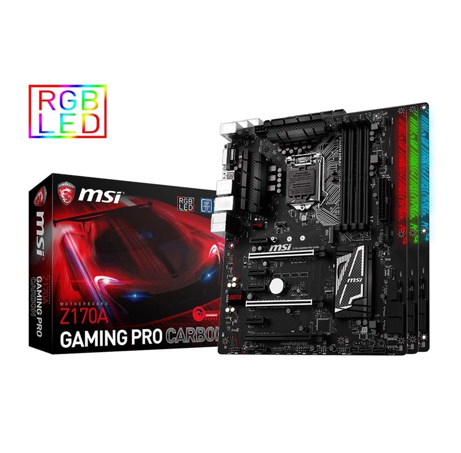 Bundkort - MSI Z170A GAMING PRO CARBON Bundkort - Intel Z170 - Intel LGA1151 socket - DDR4 RAM - ATX - Z170A GAMING PRO CARBON