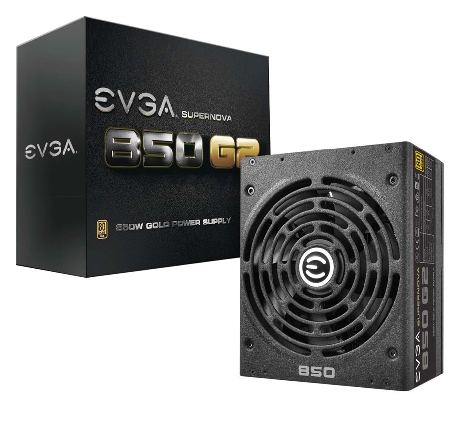 Strømforsyning - EVGA SuperNOVA 850 G2 v2 Strømforsyning - 850 Watt - 140 mm - ATX - 80 Plus Gold certified - 220-G2-0850-X2